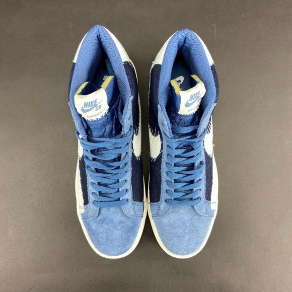 Nike Men\'s SB Zoom Blazer Mid PRM Mystic Navy Sail Shoes CT0715-400 Sz 10